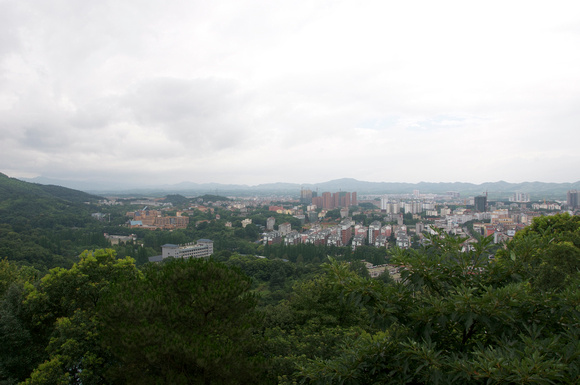 View from top of pagoda in Xianning