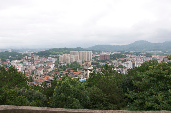 View from top of pagoda in Xianning