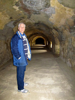 We visited an old fort with lots of tunnels