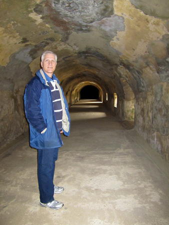 We visited an old fort with lots of tunnels